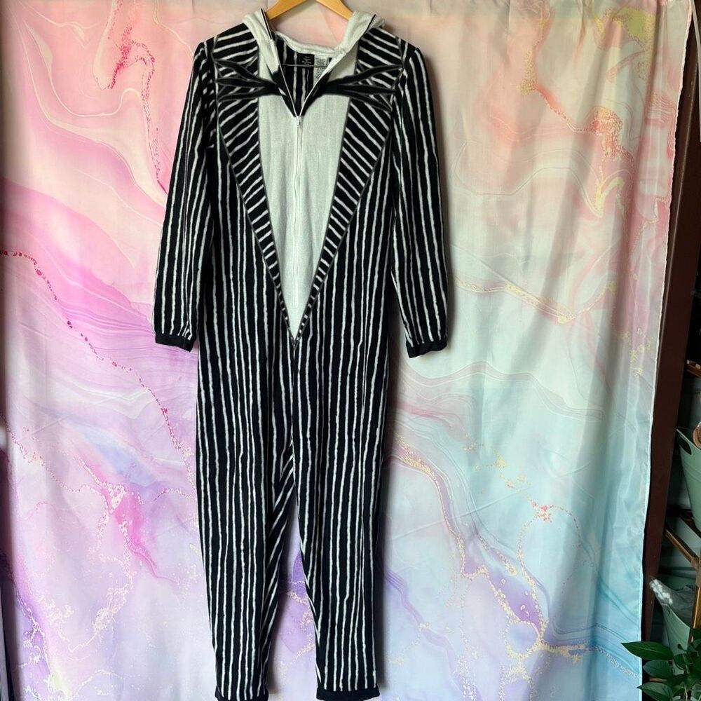 Disney Adult S Nightmare Before Christmas Jack Skellington Fleece Jumpsuit